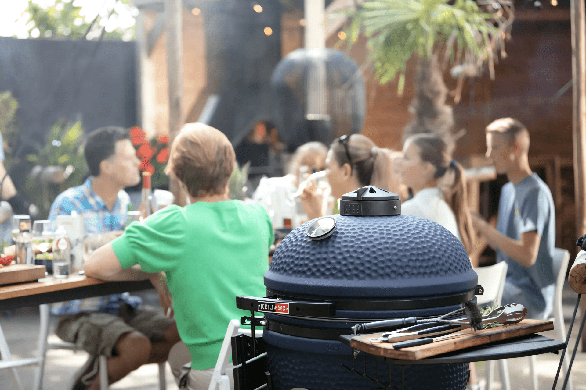 Kamado BBQ op een evenement